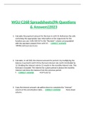 WGU C268 Spreadsheets(PA-Questions & Answers)2023