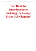 Introduction to Sociology 3rd Edition By George Ritzer (Test Bank)