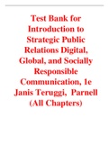 Introduction to Strategic Public Relations Digital Global and Socially Responsible Communication 1st Edition By Janis Teruggi,  Parnell (Test Bank)