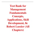 Management Fundamentals Concepts, Applications, Skill Development, 8e Robert Lussier (Test Bank)