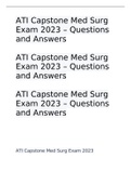 Capstone Med Surg Exam 2023 – Questions and Answers