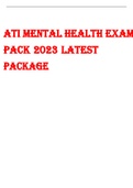 ATI MENTAL HEALTH EXAM  PACK 2023 LATEST  PACKAGE