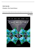 Test Bank - Chemistry: The Central Science, 13th, & 14th Edition by Brown, All Chapters