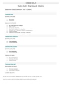 Shadow Health - Respiratory Lab - Objective Complete (GRADED A+) Course HS MISC Institution Herzing University Shadow Health – Respiratory Lab - Objective Objective Data Collection: 6 of 6 (100%) Symmetry (1/2 point) • Symmetric • Asymmetric Appearance (1