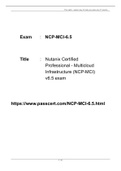 Nutanix Multicloud Infrastructure NCP-MCI-6.5 Dumps