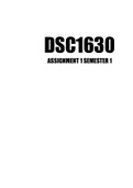 DSC1630 ASSIGNMENT 1 SEMESTER 1