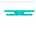 test-bank-concepts for nursing practice 3rd edition-by-jean foret-giddens-100% verified-2023-2024