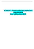 Test bank-Concepts for Nursing Practice 3rd Edition by Jean Foret Giddens-latest-2023