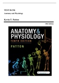 Test Bank - Anatomy and Physiology, 10th edition (Patton, 2019), Chapter 1-48 | All Chapters