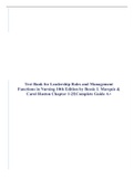 Test Bank for Leadership Roles and Management Functions in Nursing 10th Edition by Bessie L Marquis & Carol Huston Chapter 1-25|Complete Guide A+