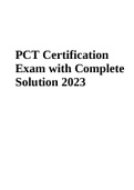 PCT Certification Exam with Complete Solution 2023 