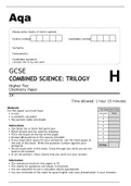 Aqa GCSE Combined Science (Trilogy) 8464/C/1H Question Paper Higher Tier Chemistry Paper 1H June2022 FINAL.