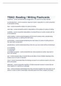 TSIA2: Reading / Writing Flashcards 2023 with verified questions and answers