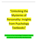 Unlocking the Mysteries of Personality Insights from Psychology Textbooks.