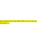 Wgu Math D125 Exam 2023 With Correct Answers (Graded A+).