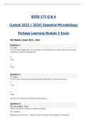 BIOD 171 / BIOD171 (Latest 2023 / 2024) Essential Microbiology Portage Learning Module 2 Exam