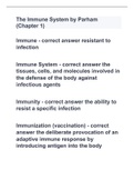 The Immune System by Parham (Chapter 1) with 100% correct answers