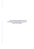 Exam (elaborations) BIOLOGY 1414 Introduction to Biotechnology Laboratory Manual. 2023 updated