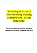 Accounting for Success A Guide to Reading, Analyzing, and Interpreting Financial Statements