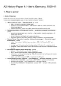 CIE A Level History 9489 Paper 4 Dictators/European Option Hitler's Germany AND Stalin's Russia TOP IN THE WORLD ESSAY PLANS/NOTES