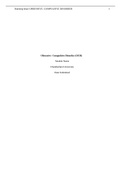 NR 503 Week 6 Assignment; Epidemiological Analysis; Chronic Health Problem - Obsessive-Compulsive Disorder (OCD)