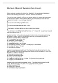 Med surg 2 Exam 2 Questions And Answers