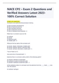 NACE CP2 – Exam 2 Questions and Verified Answers Latest 2023/2024- 100% Correct Solution