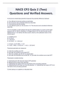 NACE CP2 Quiz 2 (Two) Questions and Verified Answers 100% correct solutions - Latest 2023/2024