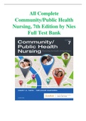 All Complete Chapters Community Public Health Nursing, 7th Edition by Nies Full Test Bank