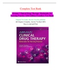 Abrams' Clinical Drug Therapy: Rationales for Nursing Practice 12th Edition Frandsen Test Bank