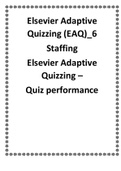 Elsevier Adaptive Quizzing (EAQ)_6 Staffing Elsevier Adaptive Quizzing – Quiz performance