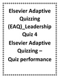 Elsevier Adaptive Quizzing (EAQ)_Leadership Quiz 4 Elsevier Adaptive Quizzing – Quiz performance