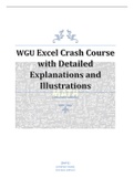 WGU EXCEL CRASH Course with Detailed Explanations and Illustrations