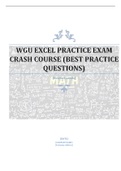 WGU EXCEL PRACTICE EXAM CRASH COURSE (BEST PRACTICE QUESTIONS)