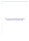 A&P 1 101 Lab Exam 8 Module (Already Graded A) Questions and Answers- Portage Learning