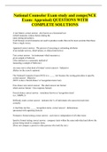 National Counselor Exam study and comps(NCE Exam: Appraisal) QUESTIONS WITH COMPLETE SOLUTIONS