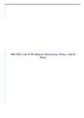 BIO 202L Lab 15 Worksheet- Electrolytes, Water, Acid & Bases
