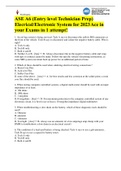 SOLVED - Elaborated ASE A6 (Entry level Technician Prep) Elecrical-Electronic System for 2023 Ace in your Exams in 1 attempt!