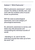 Subtest 1 * RICA Flashcards * with 100% correct answers