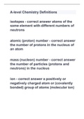 A-level Chemistry Definitions already graded A