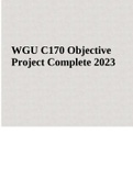 WGU C170 Objective Project Complete 2023