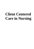 Client Centered Care in Nursing (2023)