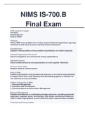 NIMS IS-700 B Final Exam (Exam elaborations questions and answers)