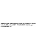 Memmler’s The Human Body in Health and Disease 14th Edition Cohen Hull Test Bank ISBN: 978-1496380500 |Chapter 1-25  | Complete Guide A+.