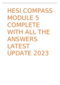 HESI COMPASS MODULE 5 COMPLETE WITH ALL THE ANSWERS LATEST UPDATE 2023