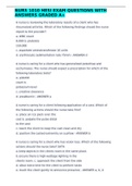 NURS 1010 HESI EXAM QUESTIONS WITH ANSWERS GRADED A+