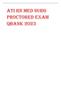 ATI RN MED SURG  PROCTORED EXAM  QBANK 2023 LATEST UPDATE