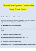 Wastewater Treatment Operator Certification STUDY BUNDLE PACK SOLUTION 2023 (Questions and Answers )(Verified Answers)