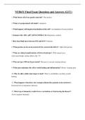 NUR631 Final Exam Questions and Answers (GCU).