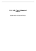 WGU C251 Task 1 Yellow Leaf Fashion Accounting Capstone (Western Governors University)